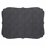 Bodrum Curly Charcoal Grey Oblong Easy Care Placemats - Set of 4