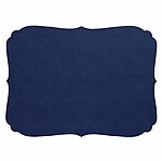 Bodrum Curly Navy Blue Oblong Easy Care Placemats - Set of 4