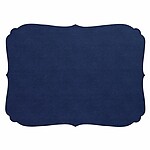 Bodrum Curly Navy Blue Oblong Easy Care Placemats - Set of 4