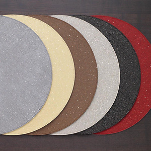 Bodrum Gem Ruby Red Round Easy Care Place Mats - Set of 4