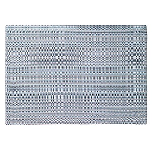 Bodrum Grid Aqua Blue Outdoor Placemats - Set of 4