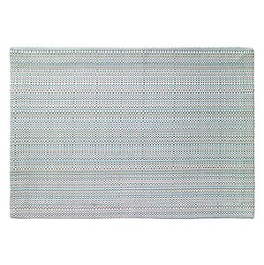 Bodrum Grid Turquoise Blue Outdoor Placemats - Set of 4