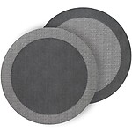 Bodrum Halo Charcoal Grey Round Easy Care Placemats - Set of 4