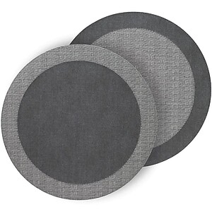 Bodrum Halo Charcoal Grey Round Easy Care Placemats - Set of 4
