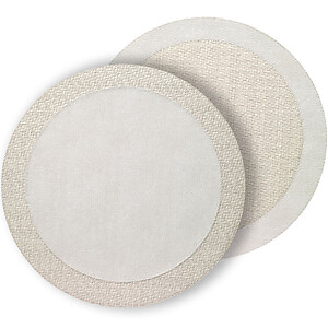 Bodrum Halo Antique White and Cream Round Easy Care Placemats - Set of 4