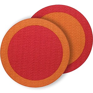Bodrum Halo Tomato and Pumpkin Round Easy Care Placemats - Set of 4