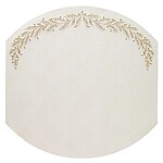 Bodrum Holly Antique White and Gold Elliptic Easy Care Place Mats - Set of 4