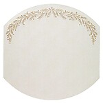 Bodrum Holly Antique White and Gold Elliptic Easy Care Place Mats - Set of 4