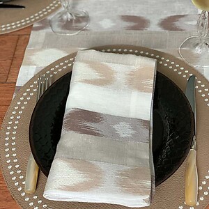 Bodrum Ikat Neutral Napkins - Set of 4