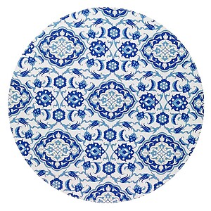 Bodrum Istanbul Blue and White Round Easy Care Placemats - Set of 4