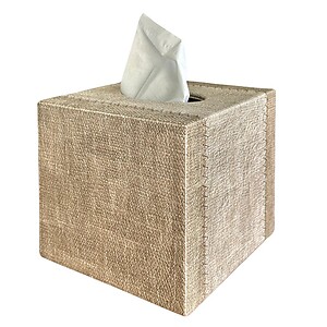 Bodrum Linea Birch and Sand Tissue Box