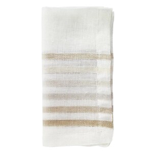 Bodrum Logan Beige Striped Napkins - Set of 4