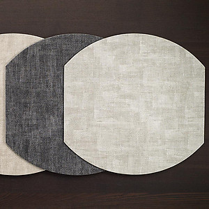 Bodrum Luster Smoke Elliptic Easy Care Place Mats - Set of 4