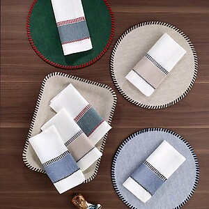 Bodrum Nashville Natural Linen Napkins - Set of 4