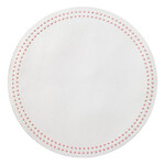 Bodrum Pearls Pure White and Rose Pink  Easy Care Placemats - Set of 4