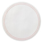 Bodrum Pearls Pure White and Rose Pink Easy Care Placemats - Set of 4