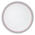 Bodrum Pearls Pure White, Red and Blue Easy Care Placemats - Set of 4