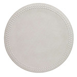 Bodrum Pearls Antique White Round Easy Care Placemats - Set of 4