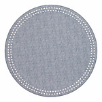 Bodrum Pearls Bluebell and White Round Easy Care Placemats - Set of 4
