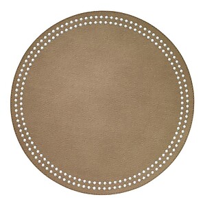 Bodrum Pearls Tobacco and Cream Easy Care Placemats - Set of 4