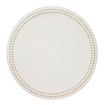 Bodrum Pearls Antique White and Gold Round Easy Care Placemats - Set of 4