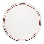 Bodrum Pearls Antique White, Red and Green Round Easy Care Placemats - Set of 4