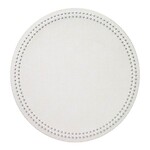 Bodrum Pearls Antique White and Silver Round Easy Care Placemats - Set of 4
