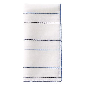 Bodrum Porto Navy and Periwinkle Striped Napkins - Set of 4