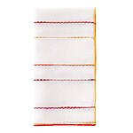 Bodrum Porto Red and Marigold Striped Napkins - Set of 4