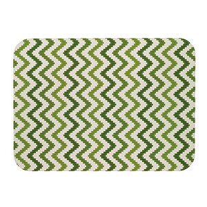 Bodrum Ripple Grass Green Oblong Easy Care Placemats - Set of 4