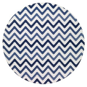 Bodrum Ripple Navy Blue Round Easy Care Placemats - Set of 4