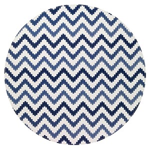 Bodrum Ripple Navy Blue Round Easy Care Placemats - Set of 4