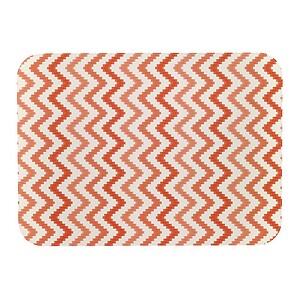 Bodrum Ripple Pumpkin Orange Oblong Easy Care Placemats - Set of 4