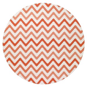 Bodrum Ripple Pumpkin Orange Round Easy Care Placemats - Set of 4