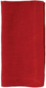 Bodrum Riviera Burgundy Red Stonewashed Linen Napkins - Set of 4