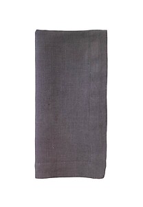 Bodrum Riviera Gunmetal Gray Stonewashed Linen Napkins - Set of 4