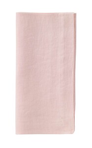 Bodrum Riviera Rose Pink Stonewashed Linen Napkins - Set of 4