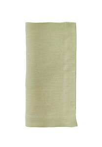 Bodrum Riviera Willow Green Stonewashed Linen Napkins - Set of 4