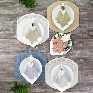 Bodrum Spruce Forest Linen Napkins - Set of 4