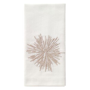 Bodrum Starburst Champagne Linen Napkins - Set of 4