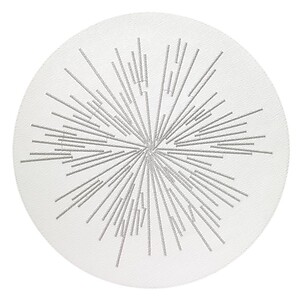 Bodrum Starburst Silver Round Easy Care Placemats - Set of 4