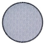 Bodrum Whipstitch Bluebell Round Easy Care Placemats - Set of 4