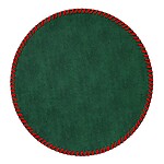 Bodrum Whipstitch Forest Green Round Easy Care Placemats - Set of 4