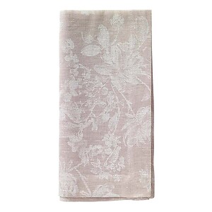 Bodrum White Bloom Beige Floral Napkins - Set of 4