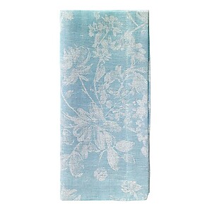 Bodrum White Bloom Robin Egg Blue Floral Napkins - Set of 4