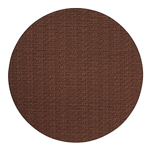 Bodrum Wicker Chocolate Brown Round Easy Care Placemats - Set of 4