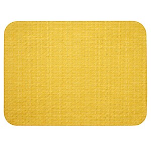Bodrum Wicker Sunshine Yellow Oblong Easy Care Placemats - Set of 4
