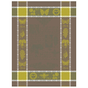 Le Jacquard Francais Botanique Green Cotton Tea Towel