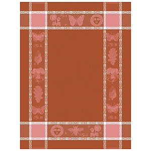 Le Jacquard Francais Botanique Pink Cotton Tea Towel