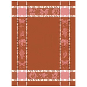 Le Jacquard Francais Botanique Pink Cotton Tea Towel